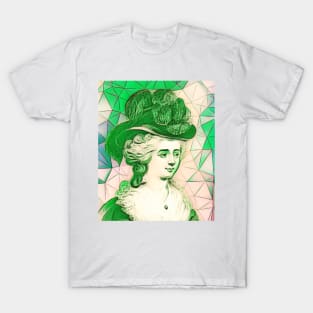 Frances Burney Green Portrait | Frances Burney Artwork 9 T-Shirt